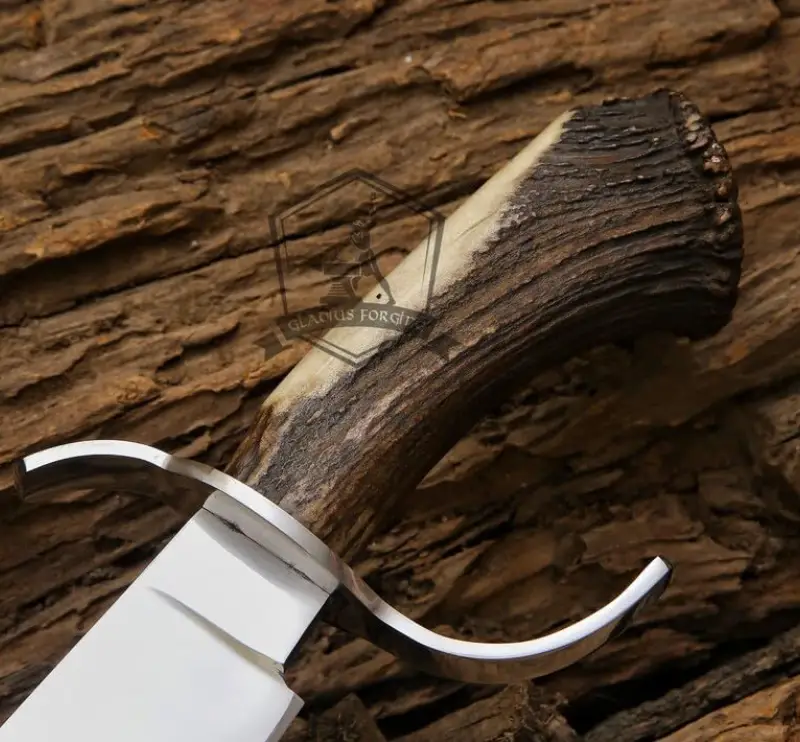 Handmade Bowie Knife for Sale with Crown Stag Handle