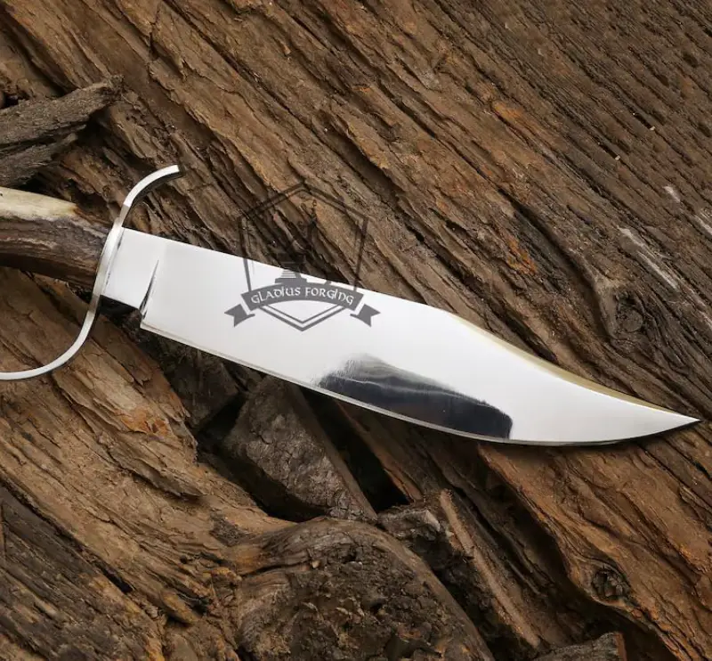 Handmade Bowie Knife for Sale with Crown Stag Handle