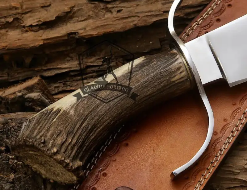 Handmade Bowie Knife for Sale with Crown Stag Handle