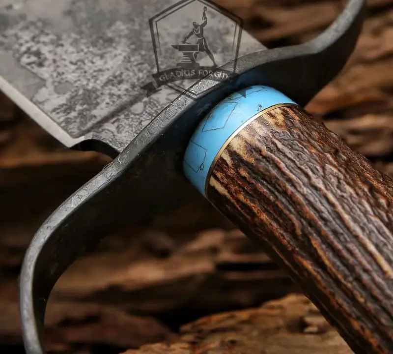 classic bowie knife turquoise Antique Bowie Knife for Sale | Handmade Black Forged Blade with Stag Handle