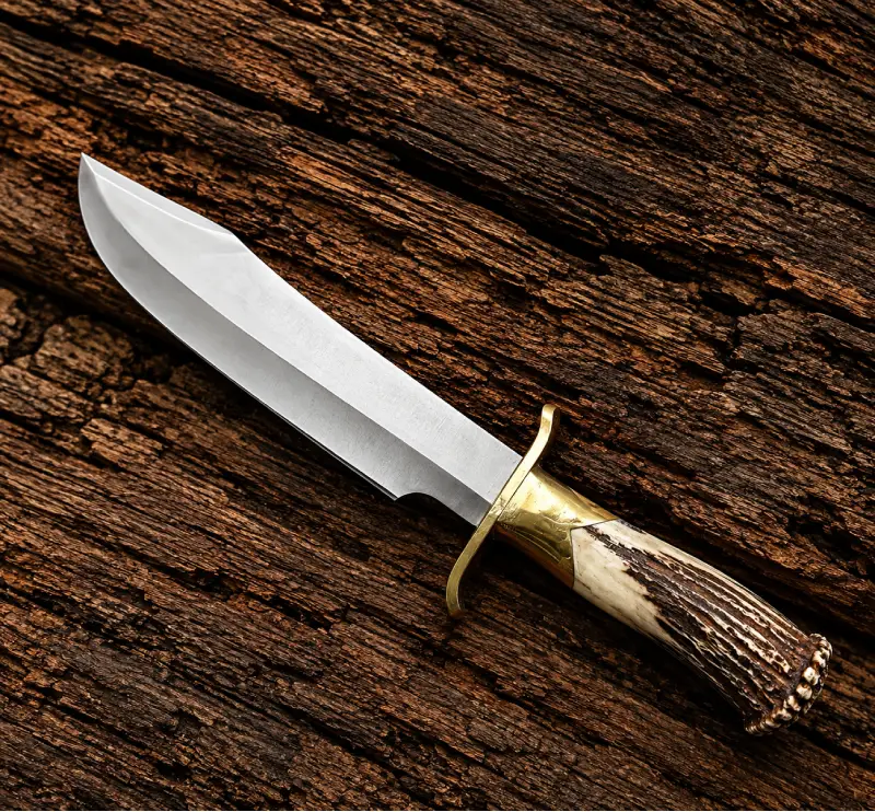 Inglourious Basterds Knife – Handmade D2 Steel Carving Knife with Antler Handle