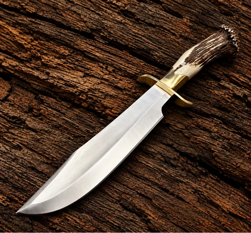 Inglourious Basterds Knife – Handmade D2 Steel Carving Knife with Antler Handle